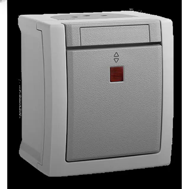 Pacific Grey (Quick Connection) Illuminated Two Way Switch