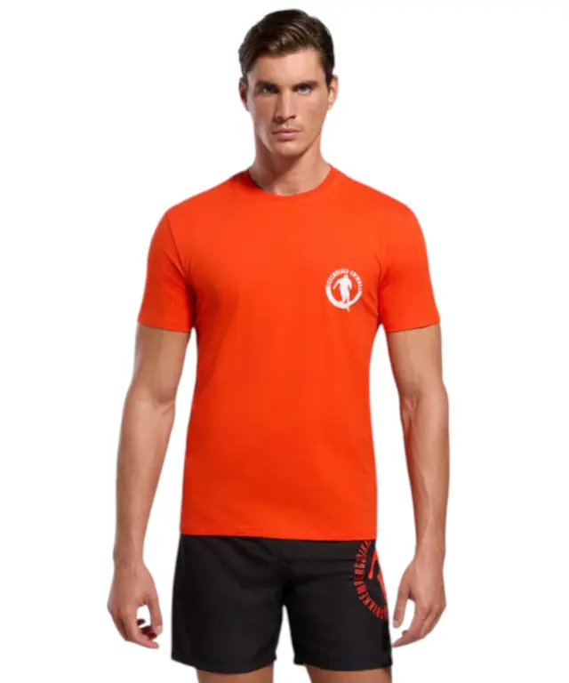 Bikkembergs - Ανδρικό T-shirt Κοντομάνικο BKK3MTS02-ORANGE Πορτοκαλί 3