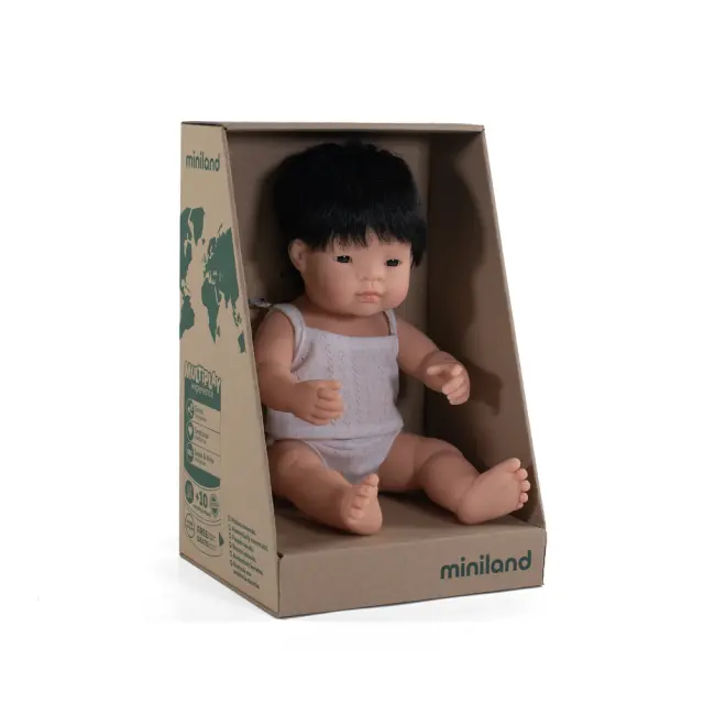 MINILAND DOLLS MINILAND ΚΟΥΚΛΑ ΑΣΙΑΤΗΣ 38 CM ΜΕ ΕΣΩΡΟΥΧΑ 2