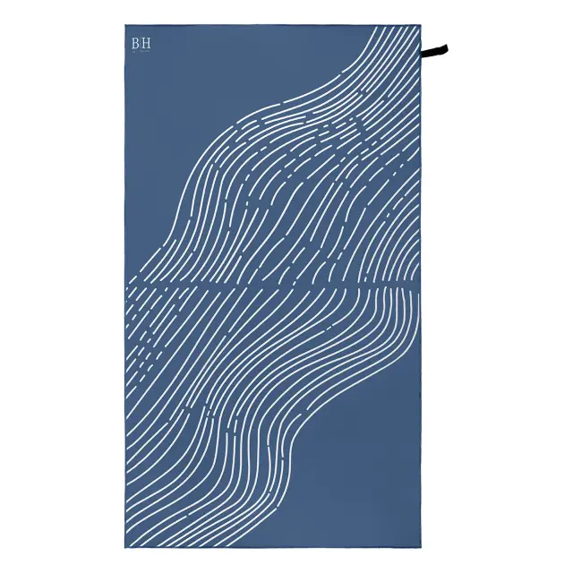 Beauty Home Πετσέτα θαλάσσης διπλής όψης Microfiber 200gsm Art 2293 90x160 Μπλε