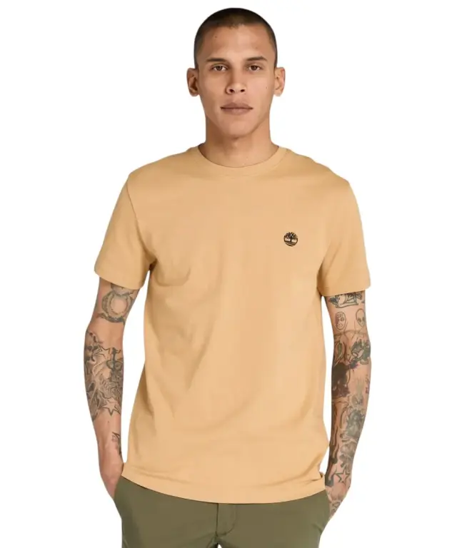 Timberland - Ανδρικό T-shirt SS Dunstan River Jersey Crew Tee Slim Fit TB0A2BPR-EH3 Κίτρινο - S