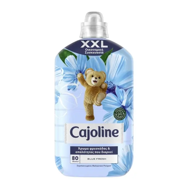 Cajoline Συμπυκνωμένο Μαλακτικό Ρούχων Blue Fresh 80 Μεζούρες