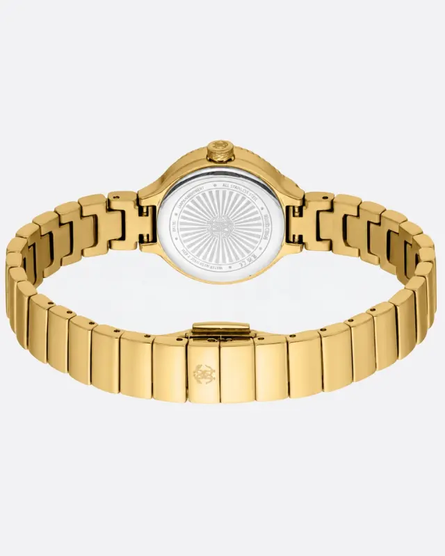 Roberto Cavalli Lady RC5L155M0055 Γυναικείο Ρολόι 24mm Χρυσό με Ασημί Καντράν - One Size 3