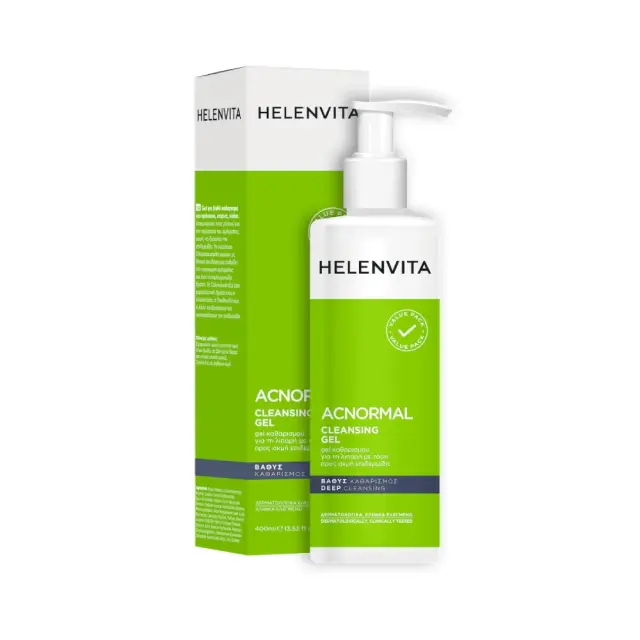 HELENVITA Acnormal Cleansing Gel Καθαριστικό Προσώπου για την Λιπαρή, με Τάση Προς Ακμή Επιδερμίδα 400ml