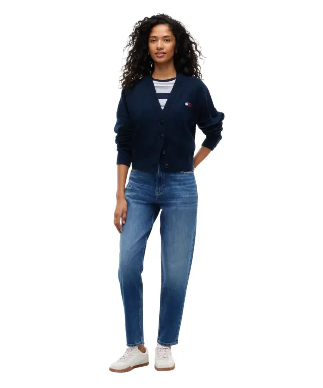 Tommy Hilfiger - Γυναικείο Ψηλόμεσο Παντελόνι Τζιν High Rise Tapered Mom Fit DW0DW23513-1BK Μπλε 2