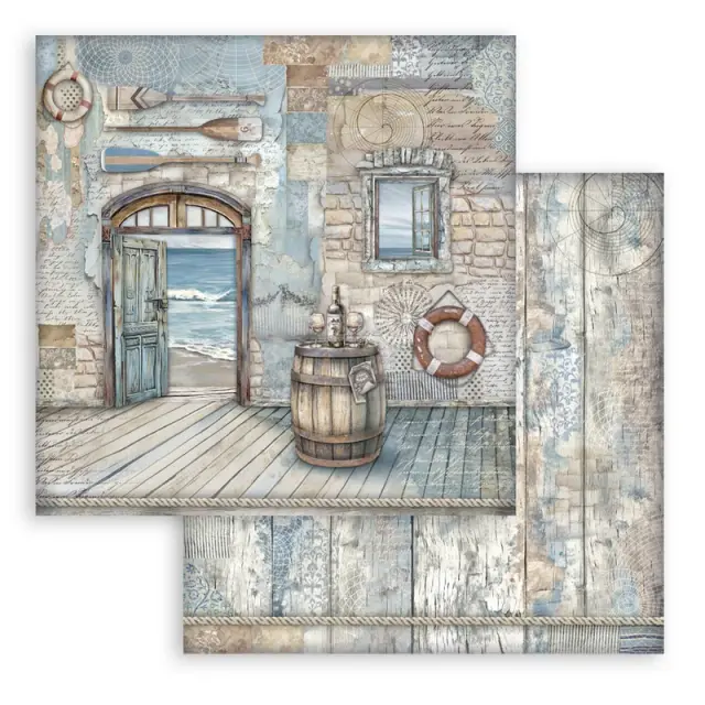 Χαρτιά scrapbooking 10τεμ, 30.5×30.5cm Stamperia, Silent Sea 3