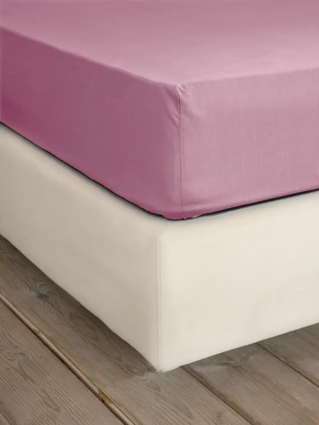 Σεντόνι Unicolors - Apple Pink Σάπιο μήλο Διπλό με Λάστιχο 140x200+32