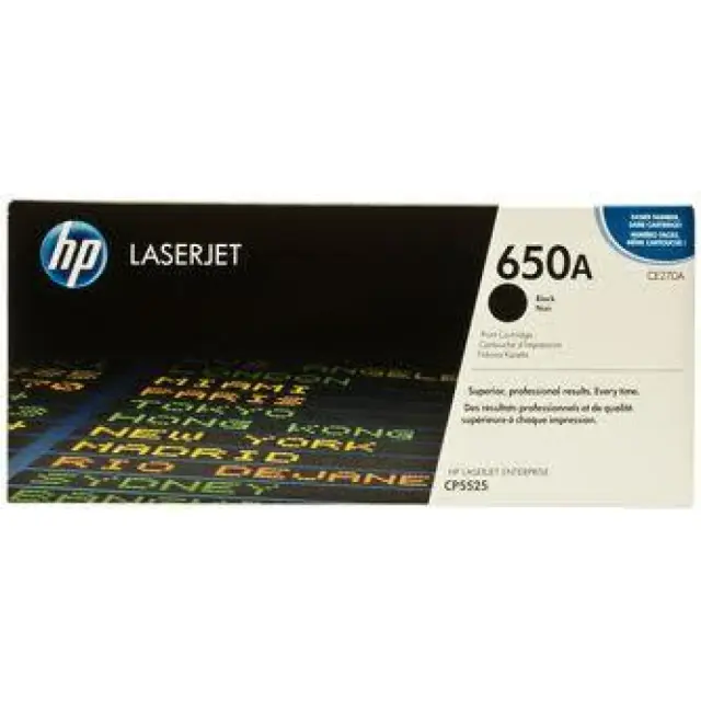 HP 650A Γνήσιο Toner Laser Εκτυπωτή Μαύρο 13500 Σελίδων (CE270A)