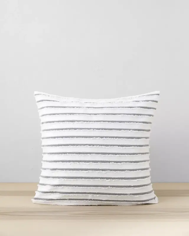 Διακοσμητική Μαξιλαροθήκη 45x45 Nima Raya White-Black 100% Microfiber