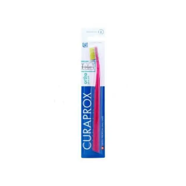 Curaprox | CS 5460 Ortho Ultra Soft | Οδοντόβουρτσα για Σιδεράκια με Glitter Μπλε-Λαχανί |1τεμ
