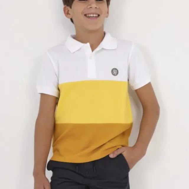 Junior 10 έως 18 ετών Πόλο με στάμπα από βαμβάκι κάρυ 2