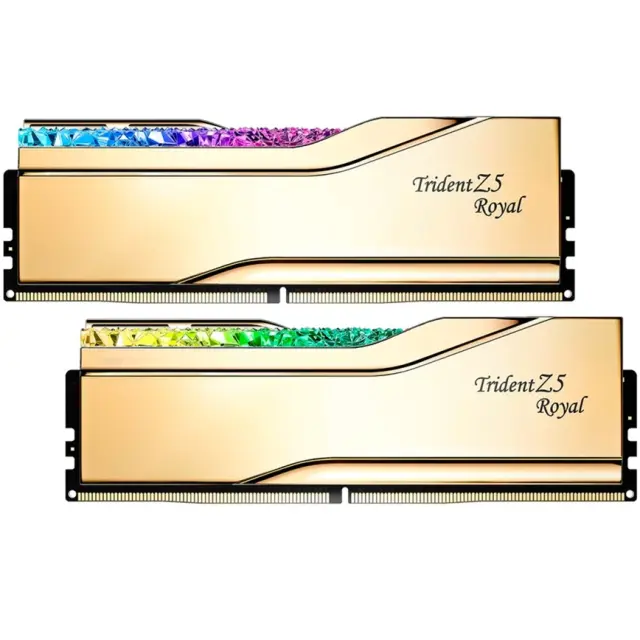 G.Skill DIMM 32 GB DDR5-7200 (2x 16 GB) Dual-Kit (gold, F5-7200J3445G16GX2-TR5G, Trident Z5 Royal, INTEL XMP)
