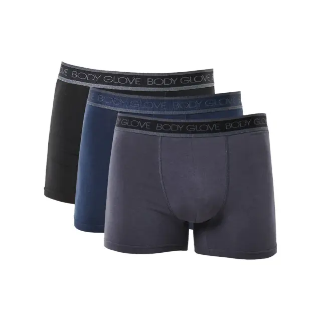 Body Glove Ανδρικό Boxer Logo Band - Τριπλό Πακέτο, Χρώμα Μαύρο-Μαύρο-Μαύρο - M