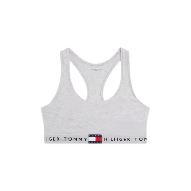 Tommy Hilfiger Γυναικείο Μπουστάκι Flag Logo Racerback, Χρώμα Light Grey Heather 3