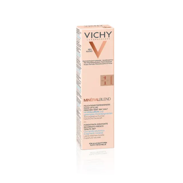 VICHY MINERALBLEND MAKE UP Ενυδατικό Foundation για Λαμπερή Επιδερμίδα (11 - Granite) 30ml