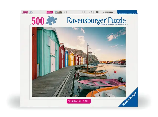 Ravensburger - Puzzle Boathouses In Smogen 500p 12000847 - Toys