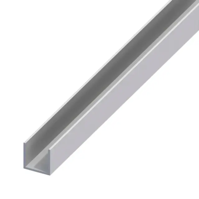 Προφίλ "U" Αλουμινίου Ασημί 2m 8x10.1x1.3mm