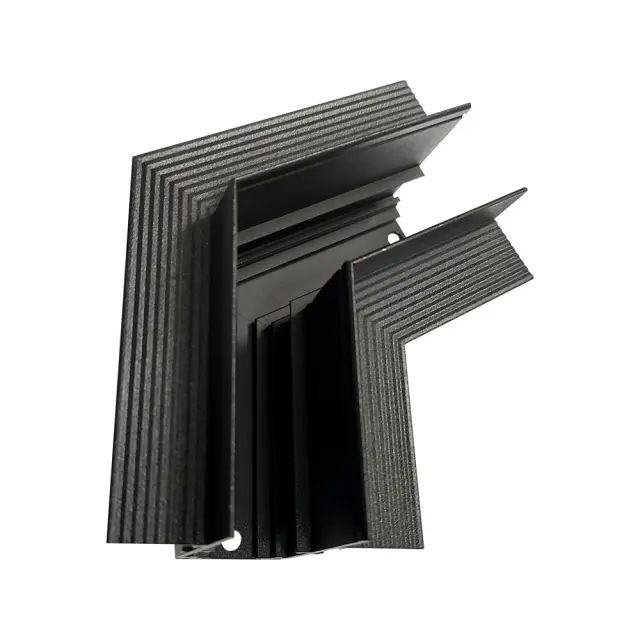 Aca Light ΓΩΝΙΑ 120° ΓΙΑ ΜΑΓΝΗΤΙΚΗ ΡΑΓΑ TRIMLESS ΜΑΥΡΗ ΜΑΤ
