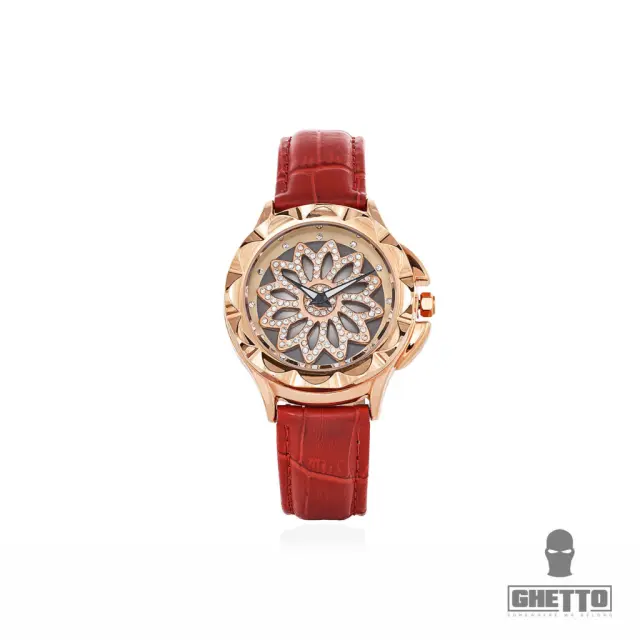 Ghetto Ladies Watch Colorfull Iced Red