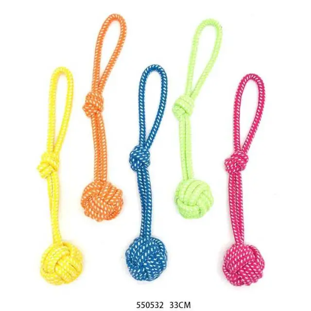 Παιχνίδι σκύλου σχοινί με μπάλες - 33cm - 12pcs - 550532 2