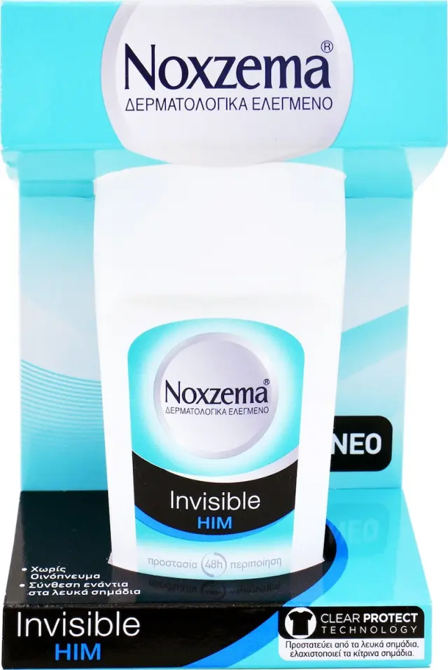 Noxzema Invisible Him Antiperspirant Αποσμητικό 48h σε Roll-On 50ml