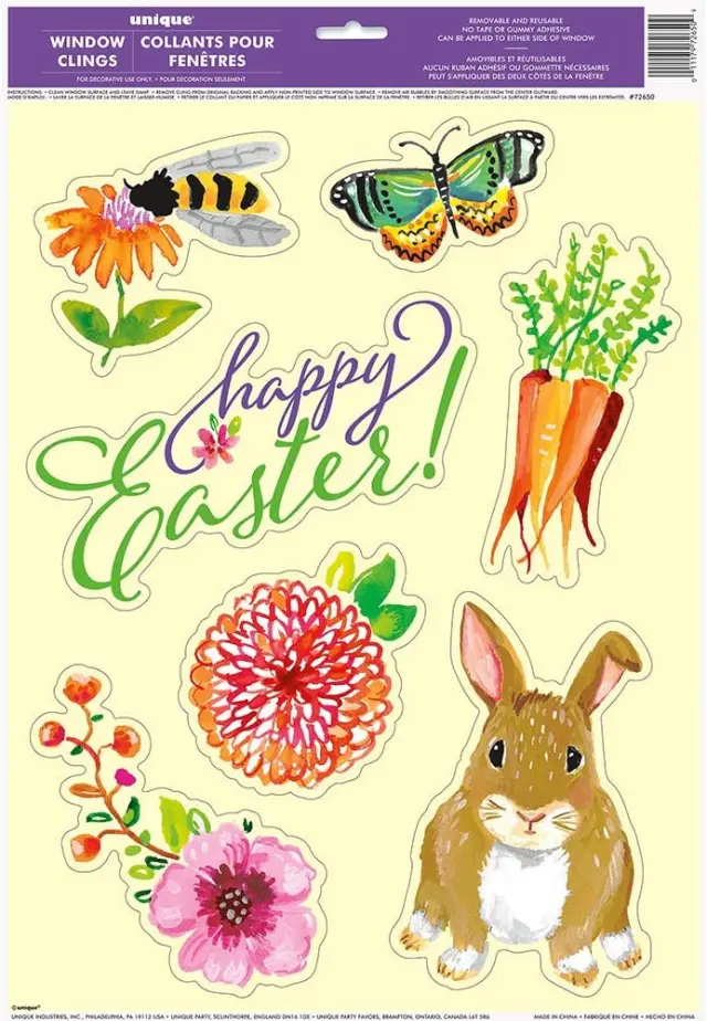 Διακόσμηση Παραθύρου Floral Easter Bunny Window