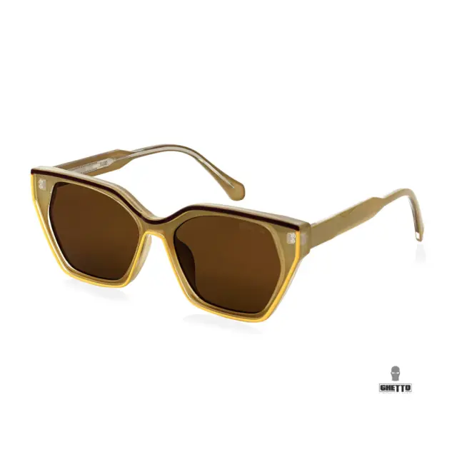 Ghetto Cat Eye Sunglasses Light Tea Frame For Women