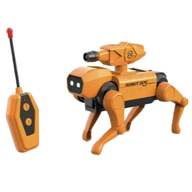 Τηλεκατευθυνόμενο Robot Σκύλος DIY σε Πορτοκαλί Χρώμα FD4114 για 3+ Ετών