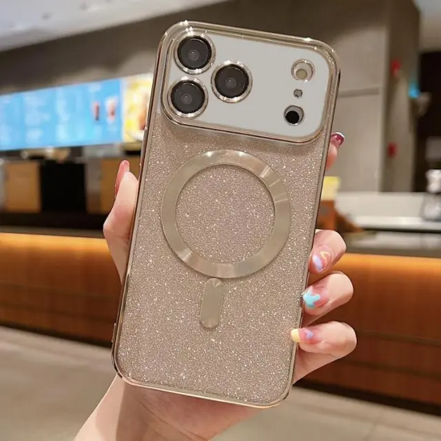 Glitter Electroplating MagSafe Θήκη για iPhone 17 Pro Max/ 18 Pro Max- Gold OEM
