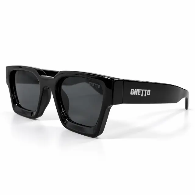 Ghetto Sunglasses Black – Black Frame + Dark Smoke Lenses | Unisex 2