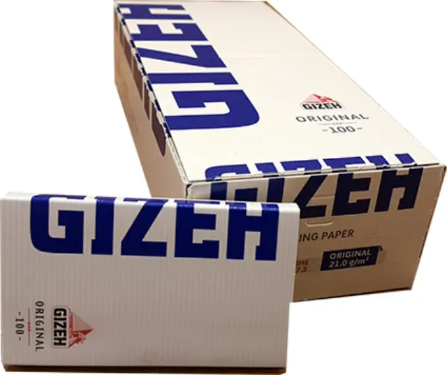 GIZEH Χαρτάκια Original Double - Μπλε με Μαγνήτη 20τεμ.