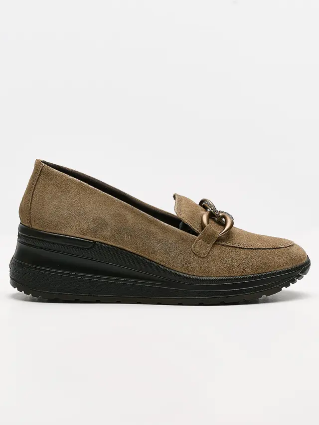 Imac Μοκασίνια-Loafers Γυναικείο δέρμα Nubuck Καφέ IMA/457640 FANGO 3