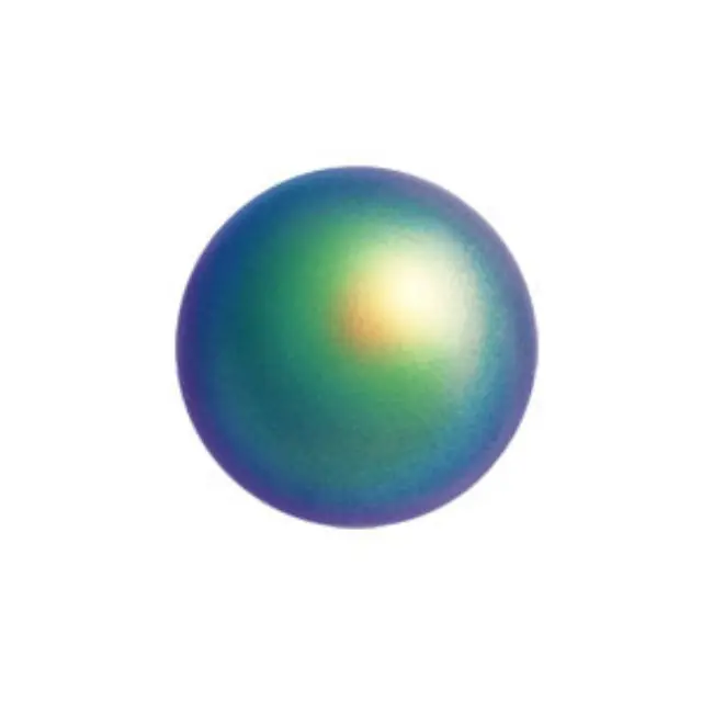 Swarovski 5818 Round Half Drilled Scarabaeus Green Pearl Ø10mm - 5τεμ