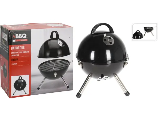 Ψησταριά κάρβουνου BBQ με καπάκι, σχάρα και διάμετρο ψησίματος 31cm C83000470 2