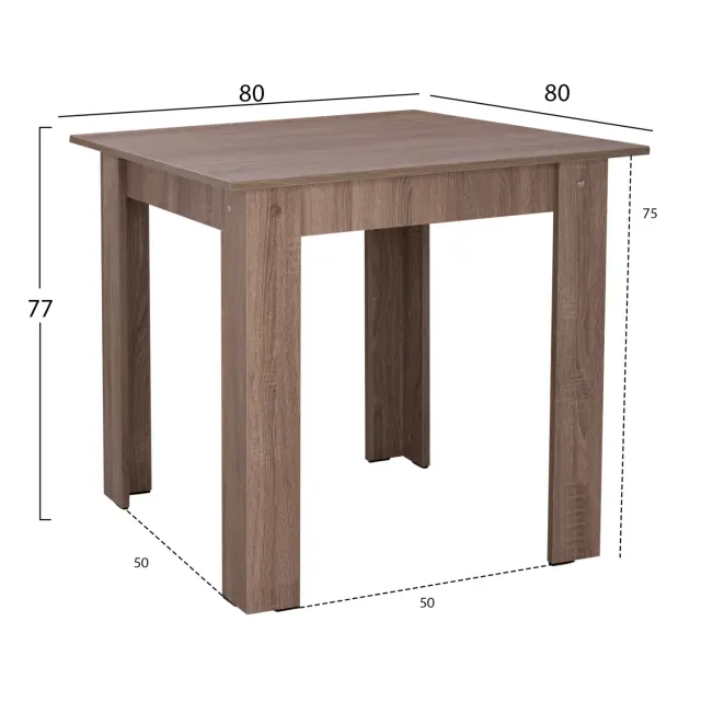 ΤΡΑΠΕΖΙ ΚΟΥΖΙΝΑΣ FB92427.05, SONOMA OAK TRUFFLE, 80x80x77εκ. 2