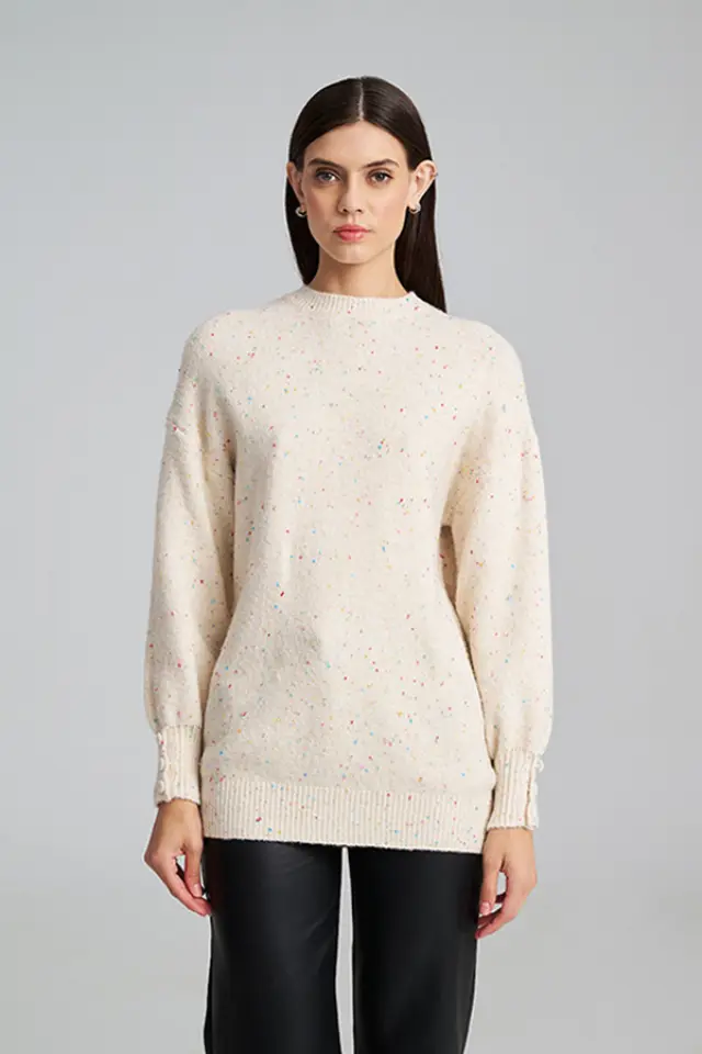 Πλεκτό με Διακριτική Λάμψη και Στυλ COCO SWEATER - XS
