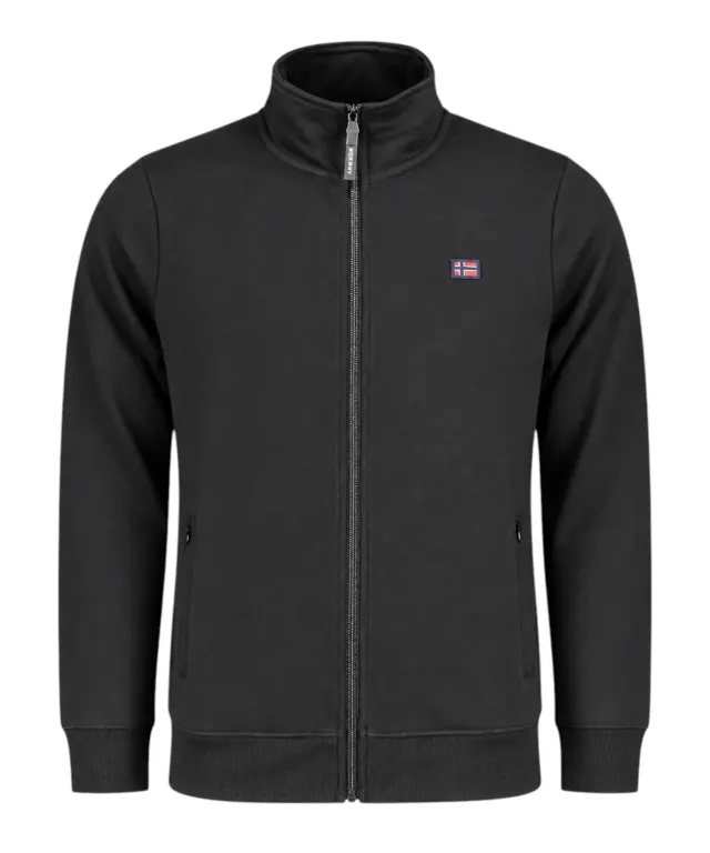 Norway Nautical School - Ανδρική Ζακέτα Φούτερ 862743-BLACK Μαύρο 2