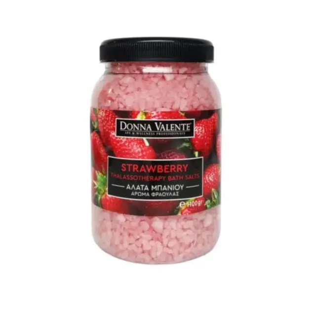 Donna Valente Strawberry Άλατα Μπάνιου 1100gr