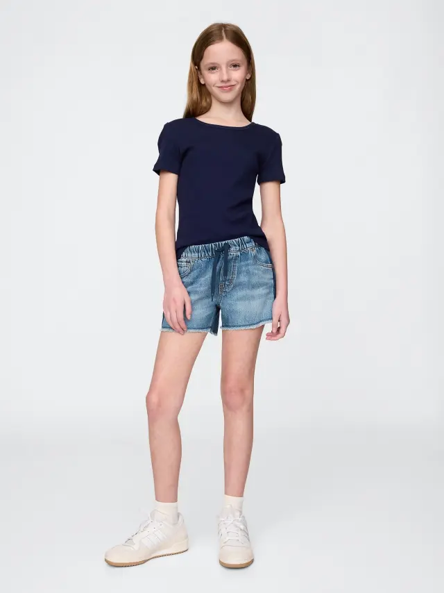 Παιδικό Low Rise Easy Denim Σορτς Medium indigo