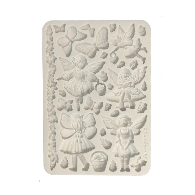 Καλούπι σιλικόνης A5, 15×21cm, Stamperia, Whispering Woods, Νεράιδες 3