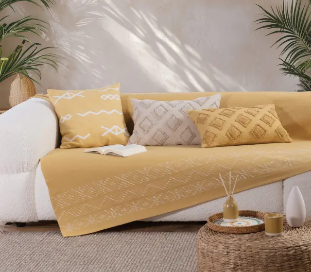 ΡΙΧΤΑΡΙ ΤΡΙΘΕΣΙΟΥ ΚΑΝΑΠΕ CREATE 180Χ300 NEF-NEF HOMEWARE YELLOW