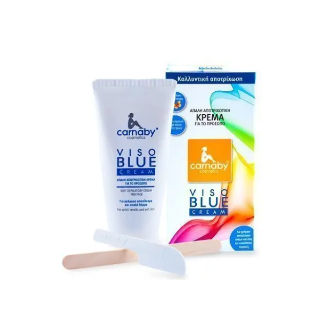 Carnaby Viso Blue Απαλή Αποτριχωτική Κρέμα για Πρόσωπο, Μασχάλες & Μπικίνι 60ml 2
