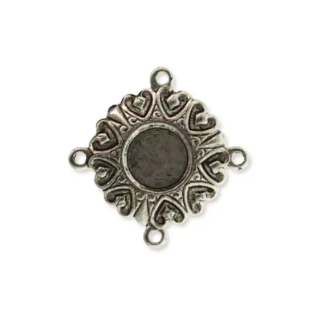 Καστόνι Σύνδεσμος 15mm για Swarovski Flatback SS30 - Antique Silver - 2τεμ