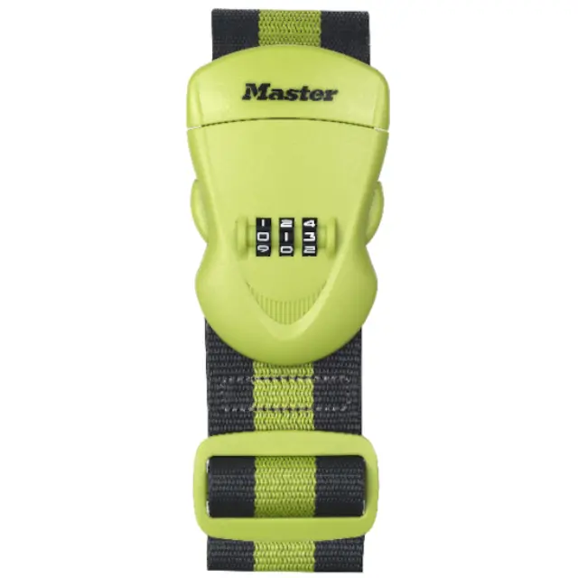 Master Lock 4701EURDGRN - Ιμάντας ασφαλείας αποσκευών με συνδυασμό 3 ψηφίων 2m, πράσινο