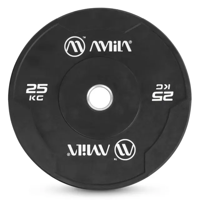Δίσκος AMILA Black W Bumper Slim 50mm 25Kg (84845)