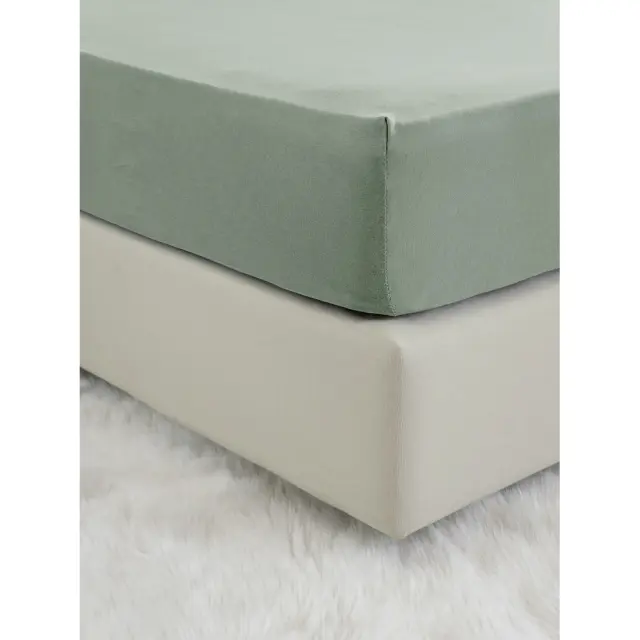 Σεντόνι 160x200+40 Υπέρδιπλο Jersey Nima Tender 100% βαμβακερόΜε Λάστιχο- Rock Green