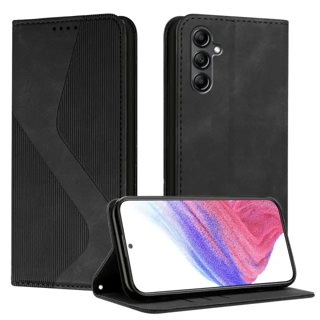 Skin Touch Θήκη Βιβλίο για Galaxy A15-Black OEM 3