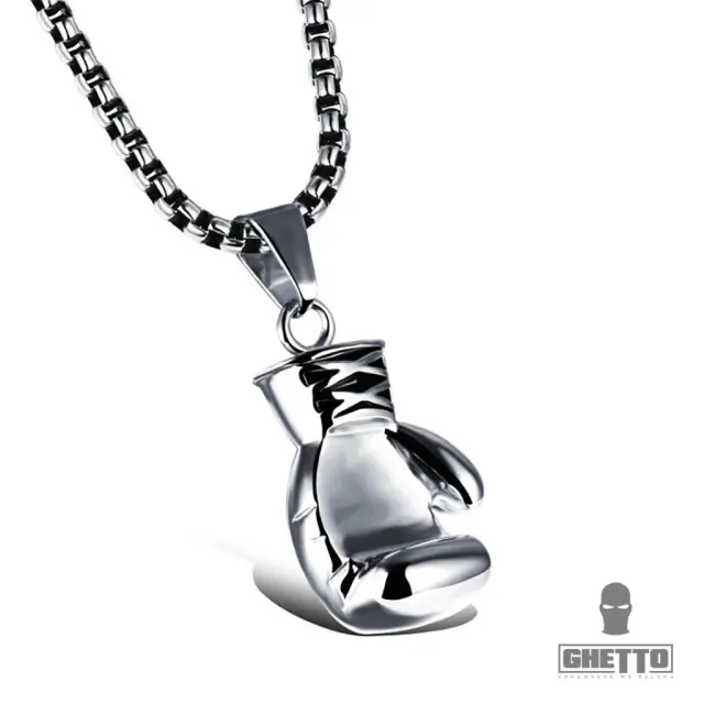 Ghetto Direct Glove Necklace Gold Silver Black Silver