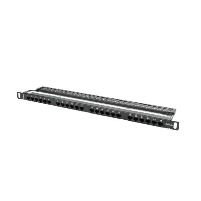 Lanberg Patch Panel 24port Cat 5E Black (PPU5-0024-B)