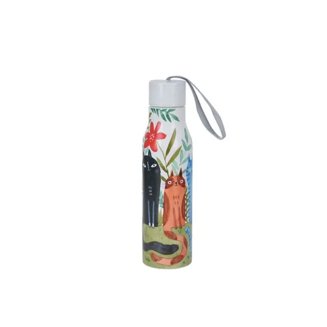 Duo gift Μπουκάλι Θερμός 500ml: Γάτες των Λουλουδιών
